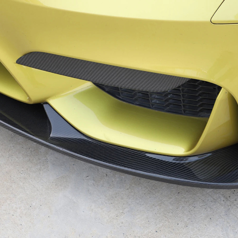 BMW M3 F80 & M4 F82/F83 CARBON FIBER FRONT BUMPER UPPER TRIMS