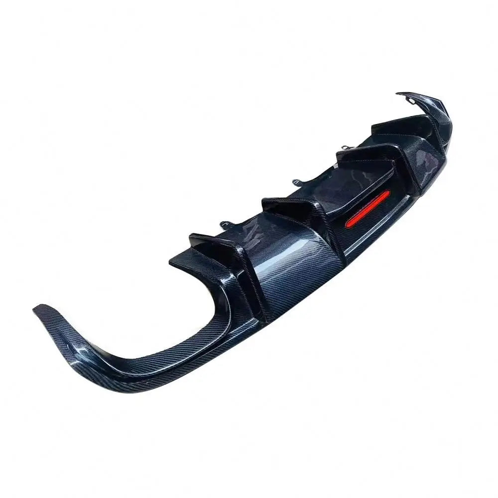 AUDI A6 C7 CARBON FIBER REAR DIFFUSER WITH LED LIGHT (2016-2018)