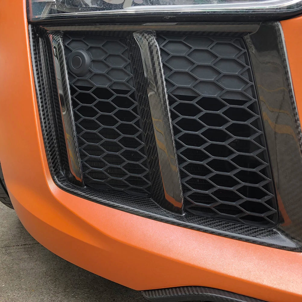 AUDI R8 V10 PLUS COUPE CARBON FIBER FRONT BUMPER AIR VENTS