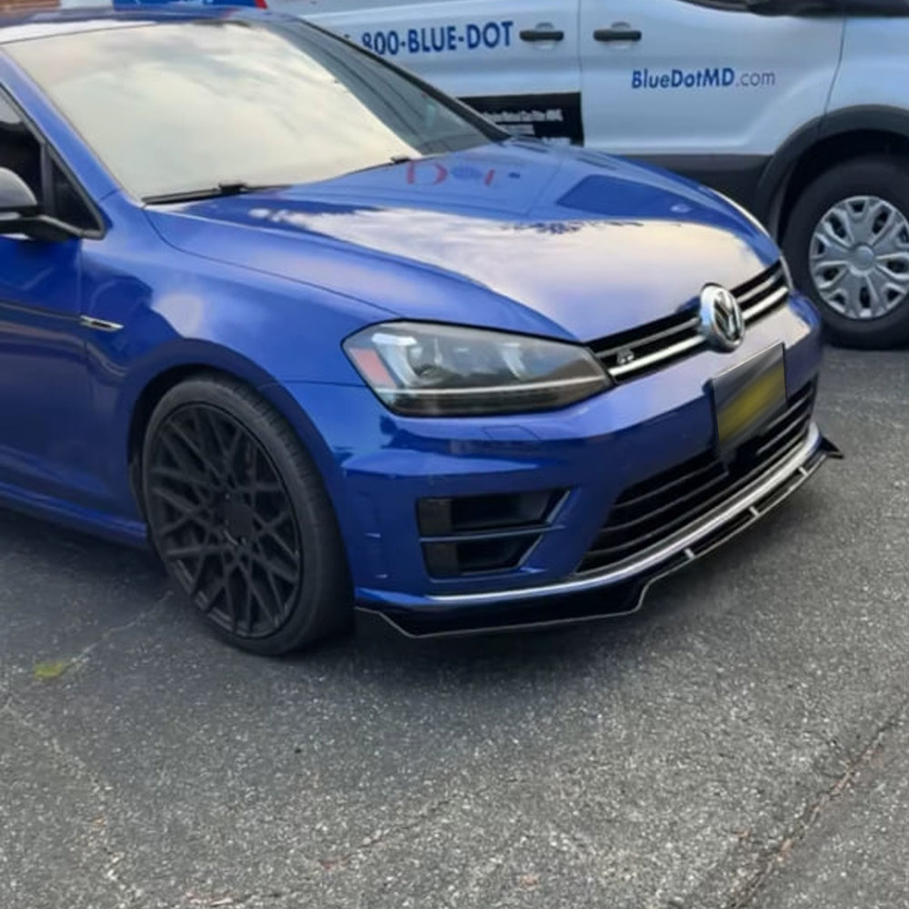 VOLKWAGEN GOLF MK7 & MK7.5 GLOSS BLACK FRONT SPLITTER