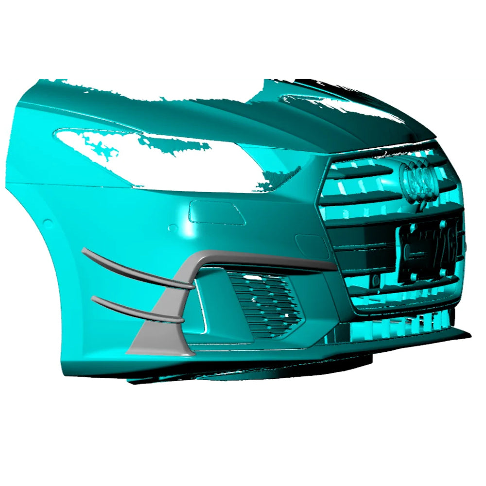 AUDI A7/S7 C8 CARBON FIBER FRONT BUMPER CANARDS (2019+)