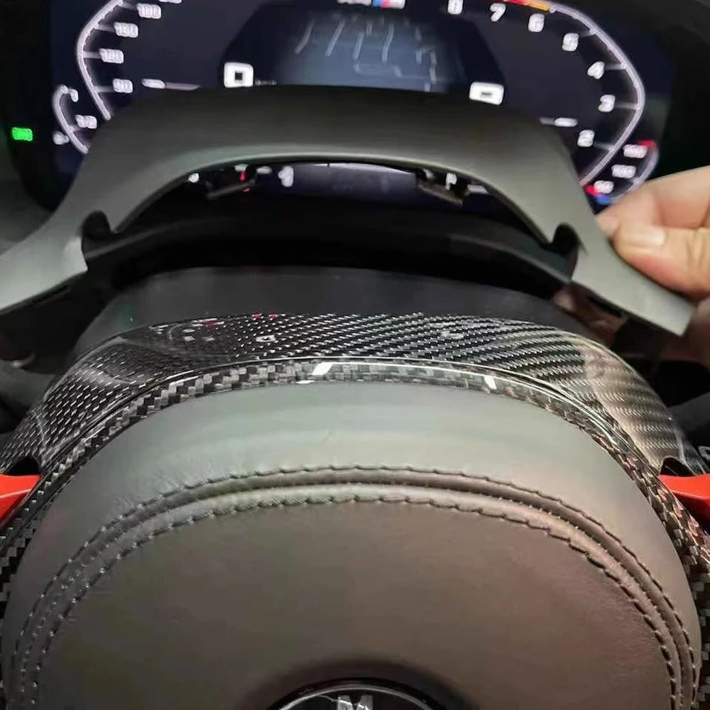 BMW X3M F97 & X4M F98 CARBON FIBER STEERING WHEEL TRIM COVER