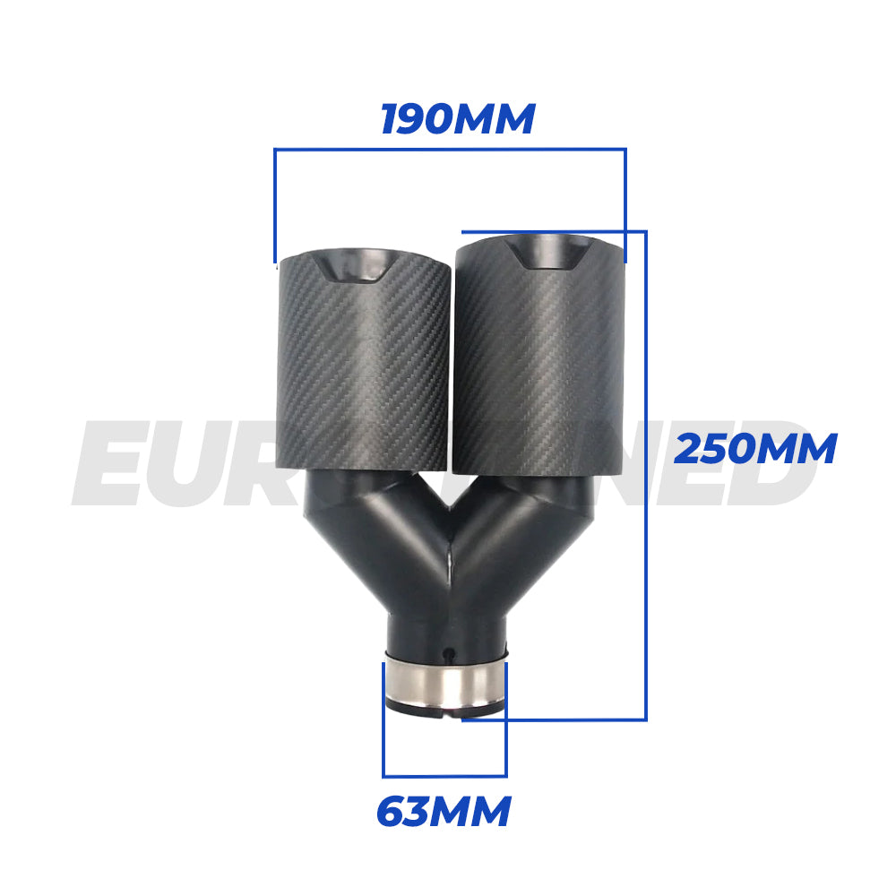 BMW UNIVERSAL DUAL CARBON FIBER EXHAUST TIPS