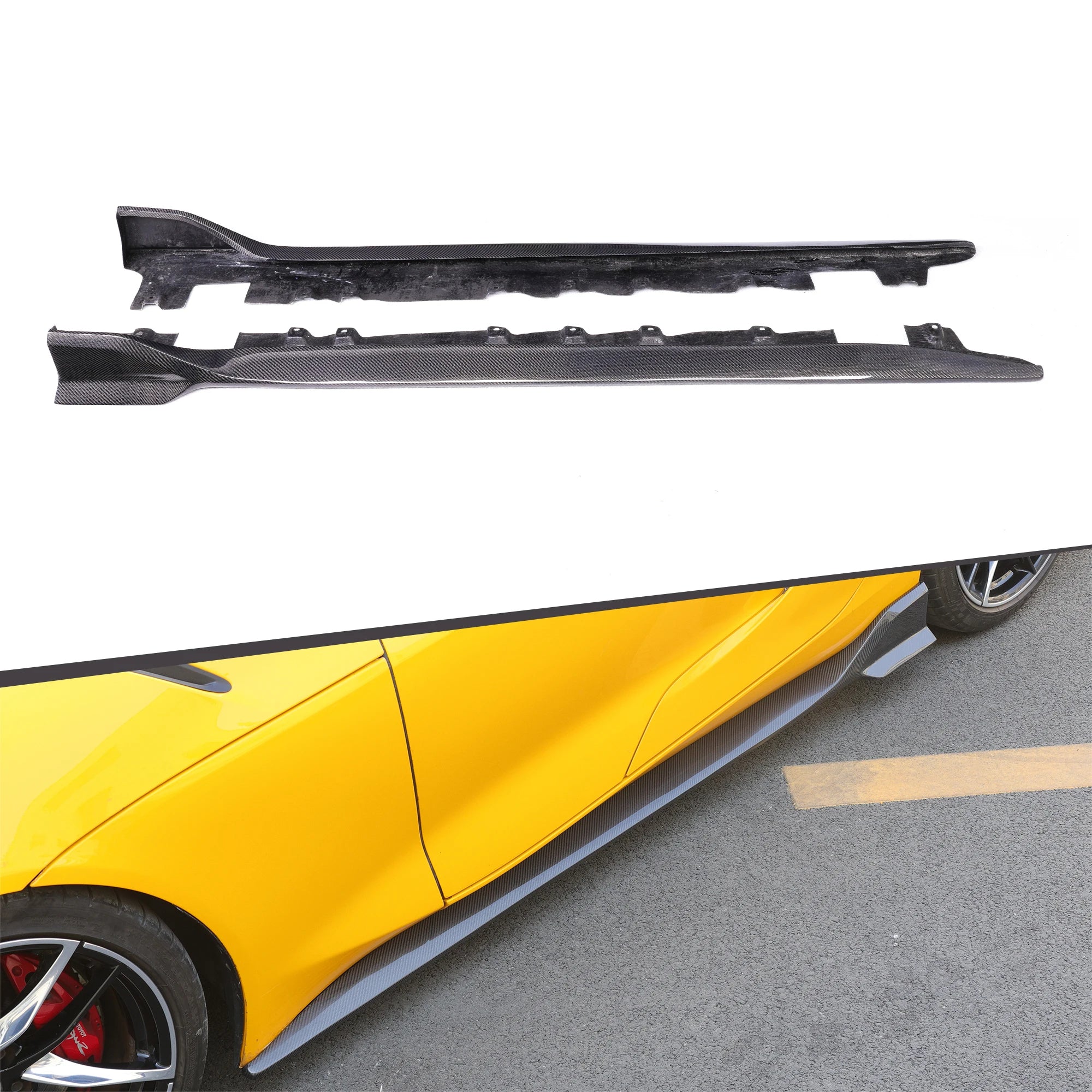 TOYOTA GR SUPRA A90 MK5 CARBON FIBER ADRO STYLE SIDE SKIRTS (2019+)