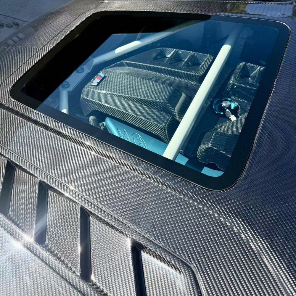 BMW X3M F97 & X4M F98 CARBON FIBER BONNET WITH GLASS CUTOUT
