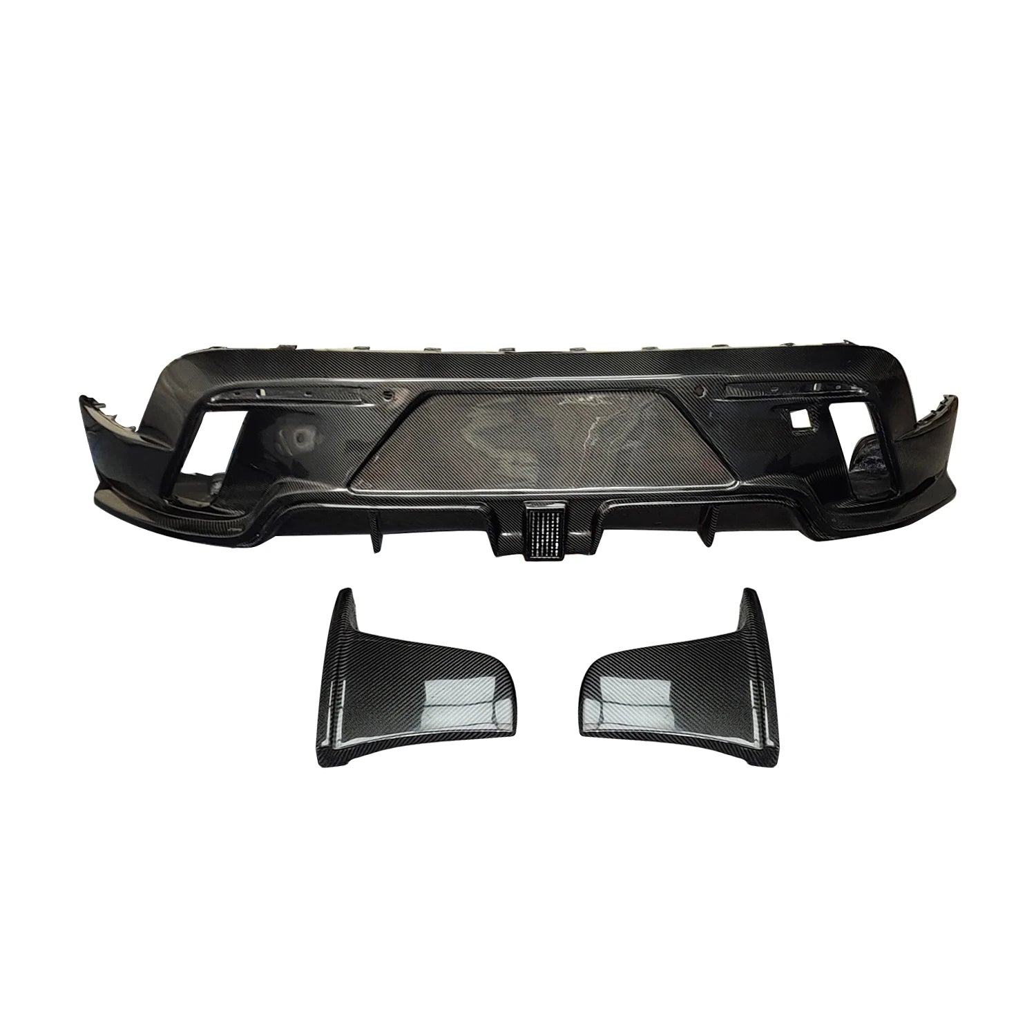 Porsche Taycan 9J1 Turbo & Turbo S Carbon Fiber Rear Bumper Diffuser (2020–2023)