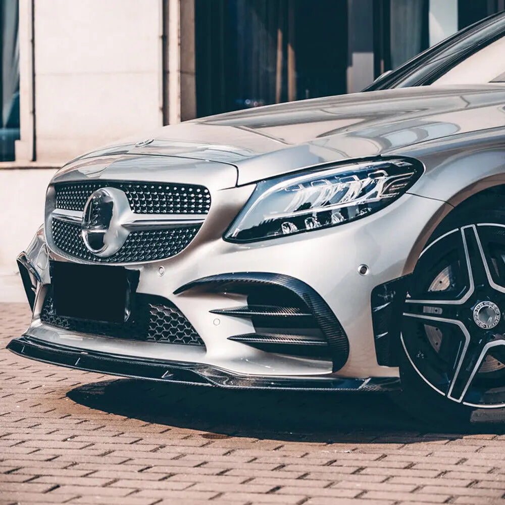 MERCEDES C43 AMG W205 CARBON FIBER FRONT BUMPER CANARDS