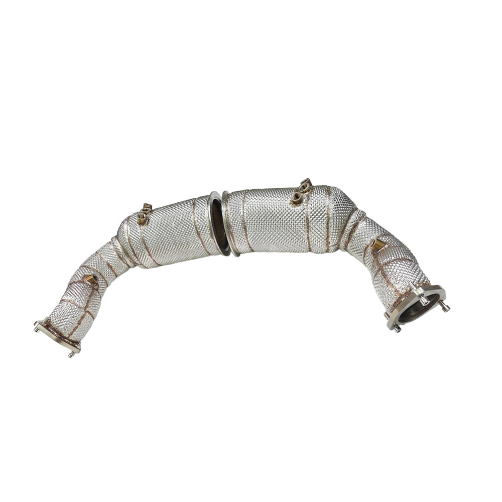 AUDI RS Q8 HIGH FLOW DOWNPIPES WITH HEATSHIELD (200 CELLS)