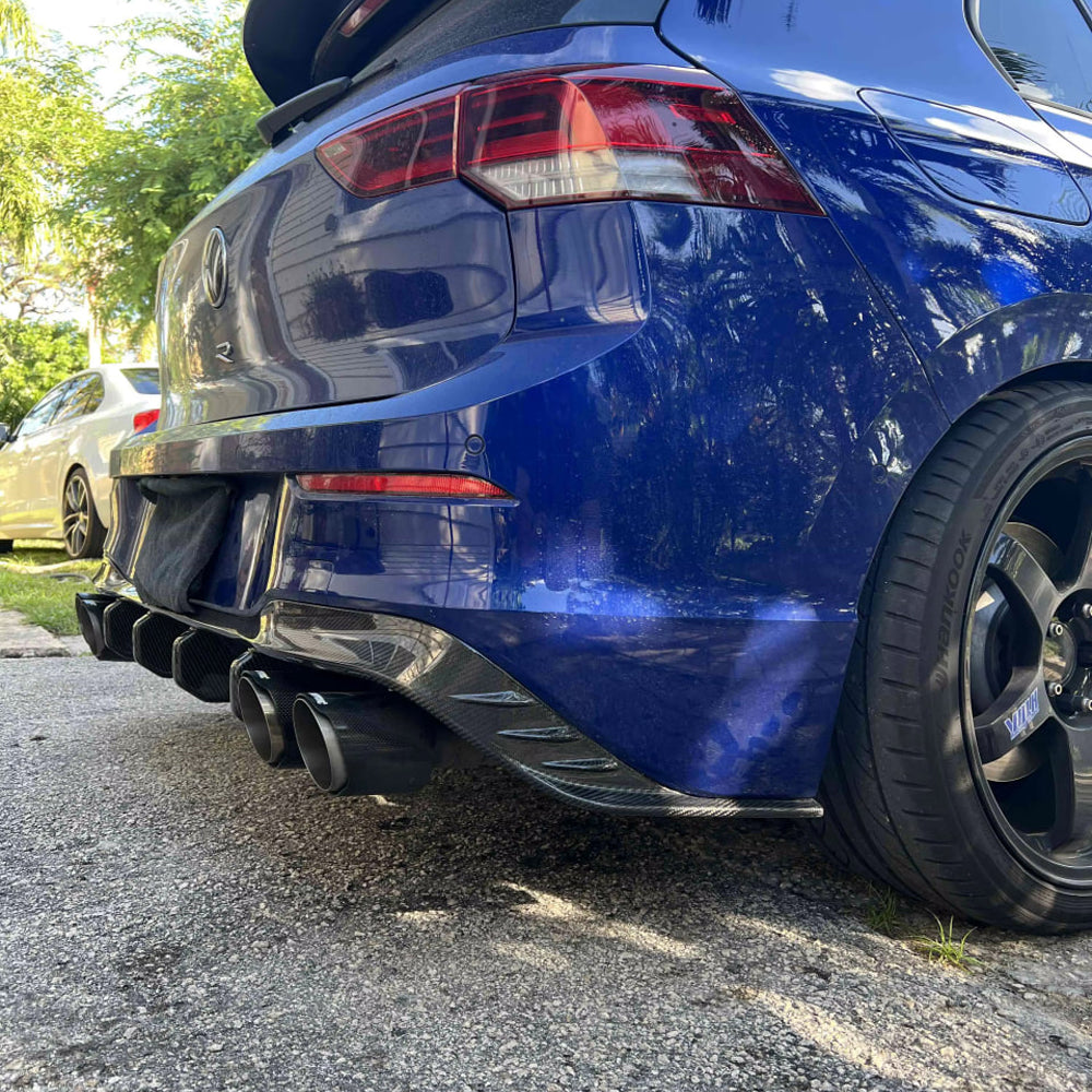 VOLKSWAGEN GOLF MK8 CARBON FIBER AERO REAR DIFFUSER