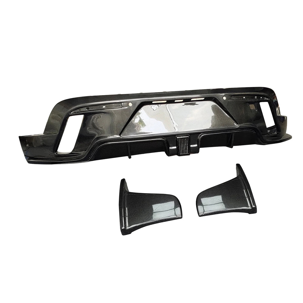 Porsche Taycan 9J1 Turbo & Turbo S Carbon Fiber Rear Bumper Diffuser (2020–2023)