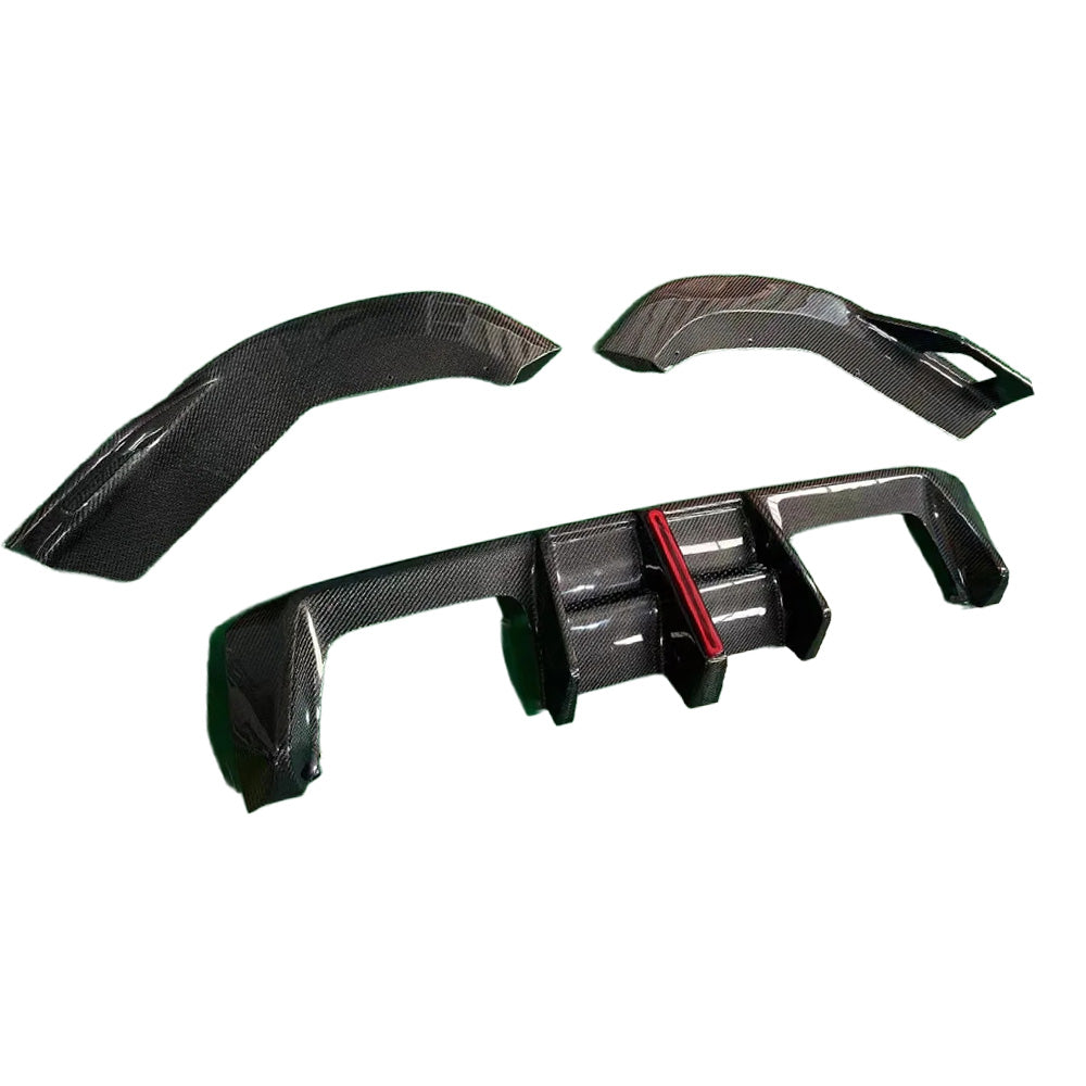 BMW M4 G82/G83 CARBON FIBER AE STYLE REAR DIFFUSER WITH LED LIGHT