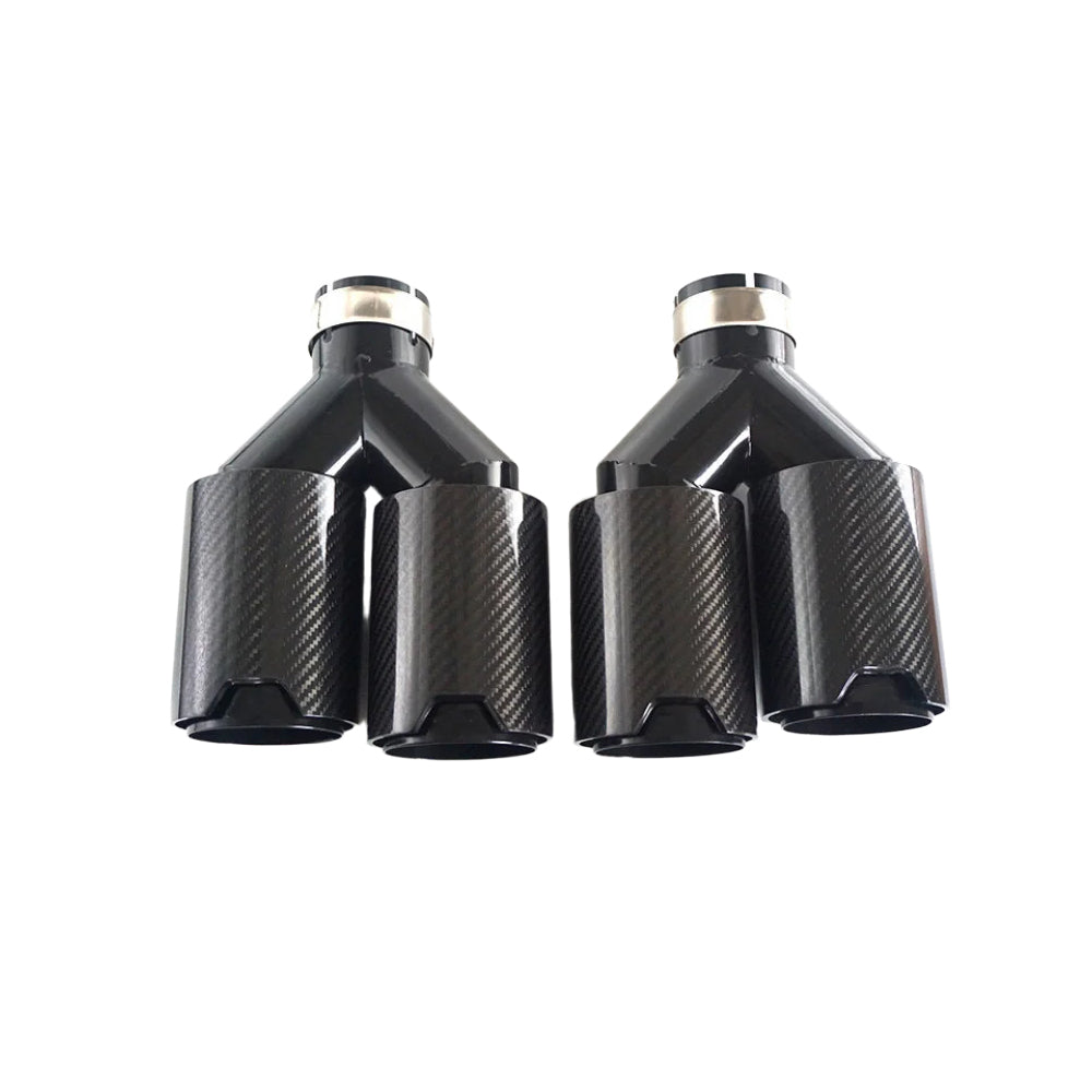 BMW UNIVERSAL DUAL CARBON FIBER EXHAUST TIPS