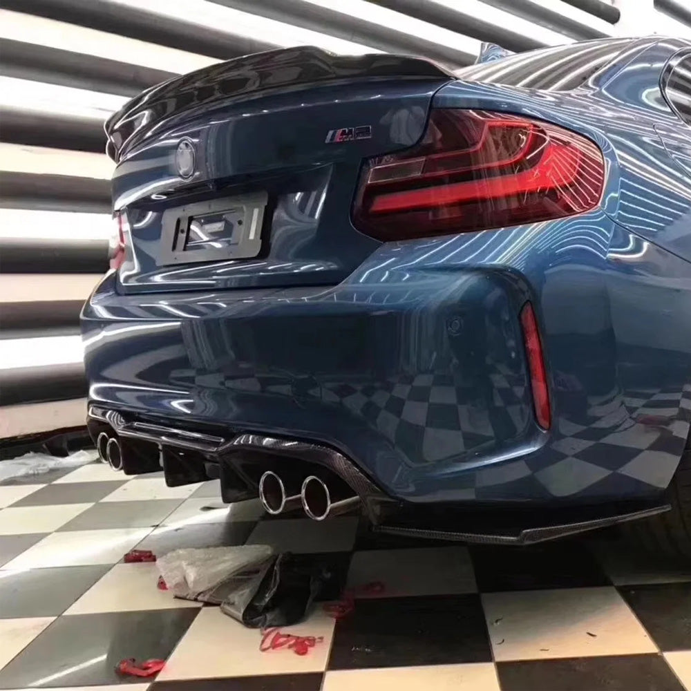 BMW M2 F87 CARBON FIBER 3 PIECE REAR DIFFUSER