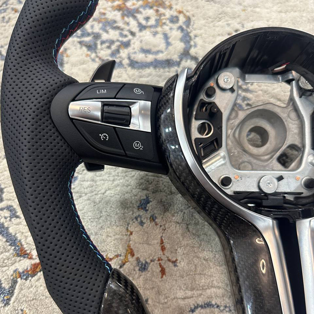 BMW F-CHASSIS 1/2/3/4 SERIES & X1/X2/X3/X4/X6 CARBON FIBER STEERING WHEEL