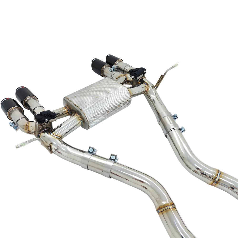 BMW M3 F80 & M4 F82/F83 VALVED CATBACK EXHAUST WITH HEAT SHIELD MUFFLER