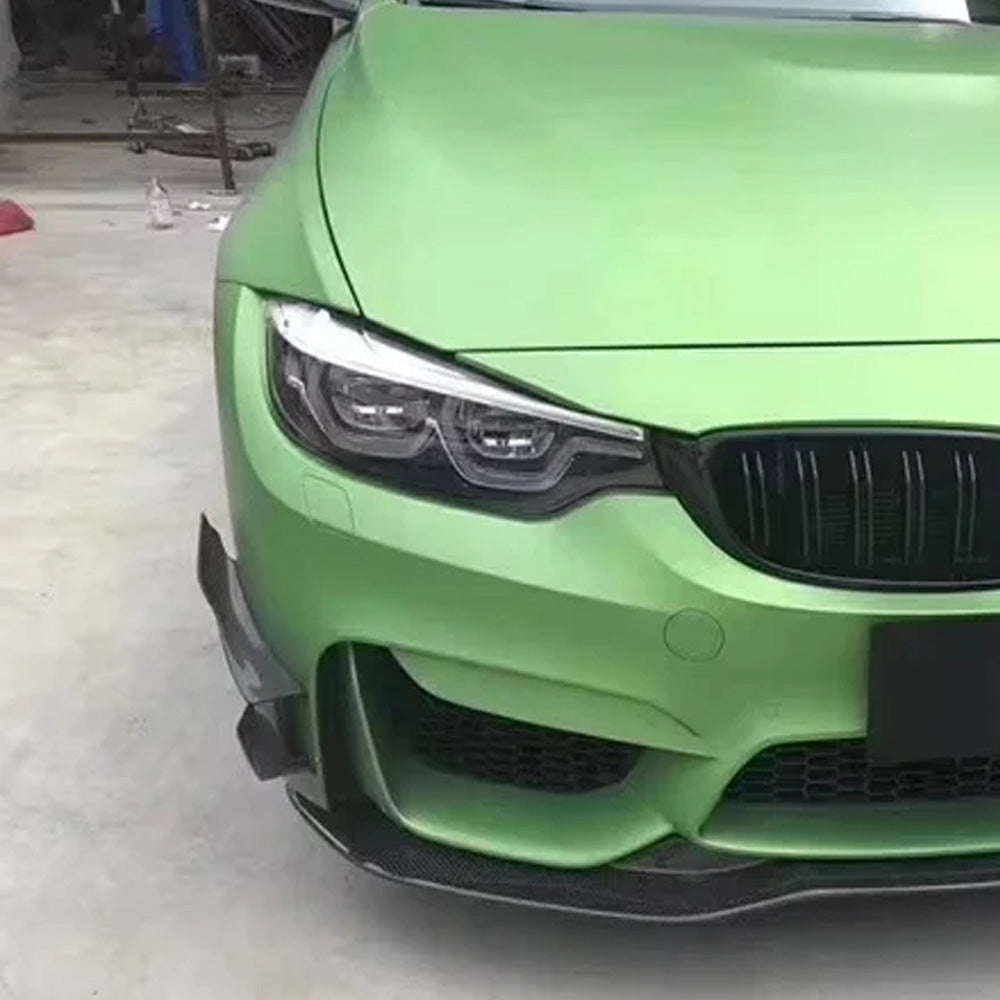 BMW M3 F80 & M4 F82/F83 CARBON FIBER MAD STYLE FRONT BUMPER CANARDS