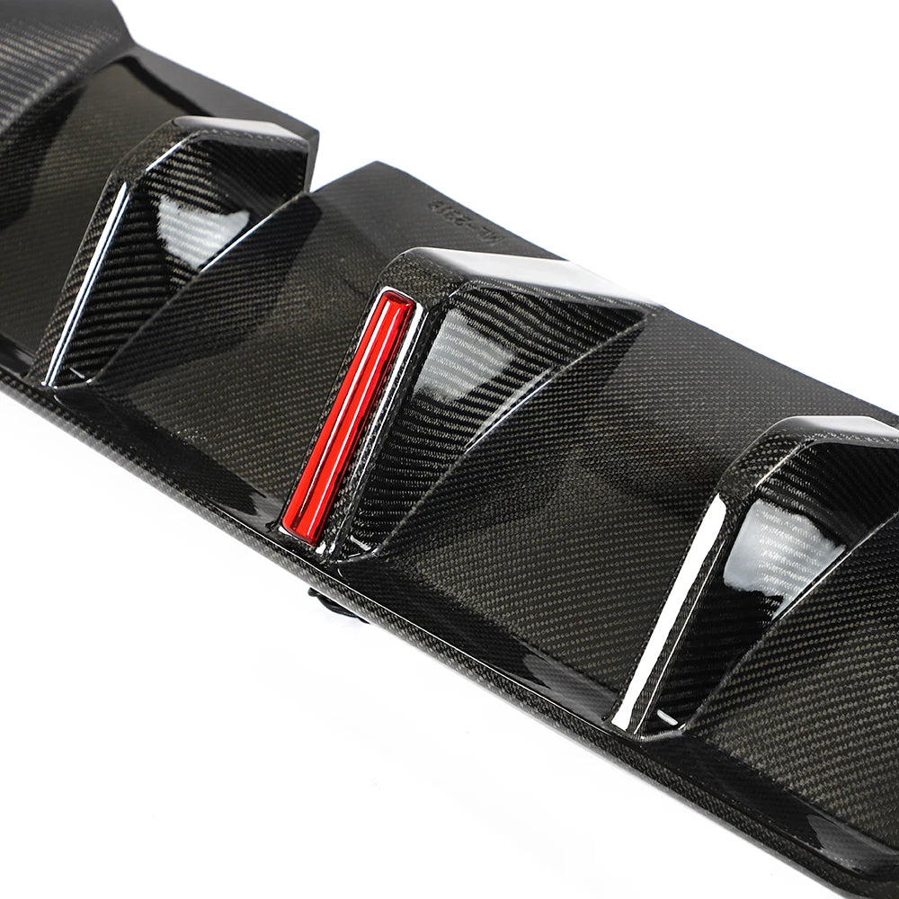 VOLKSWAGEN GOLF MK8 GTI CARBON FIBER REAR DIFFUSER WITH LED LIGHT