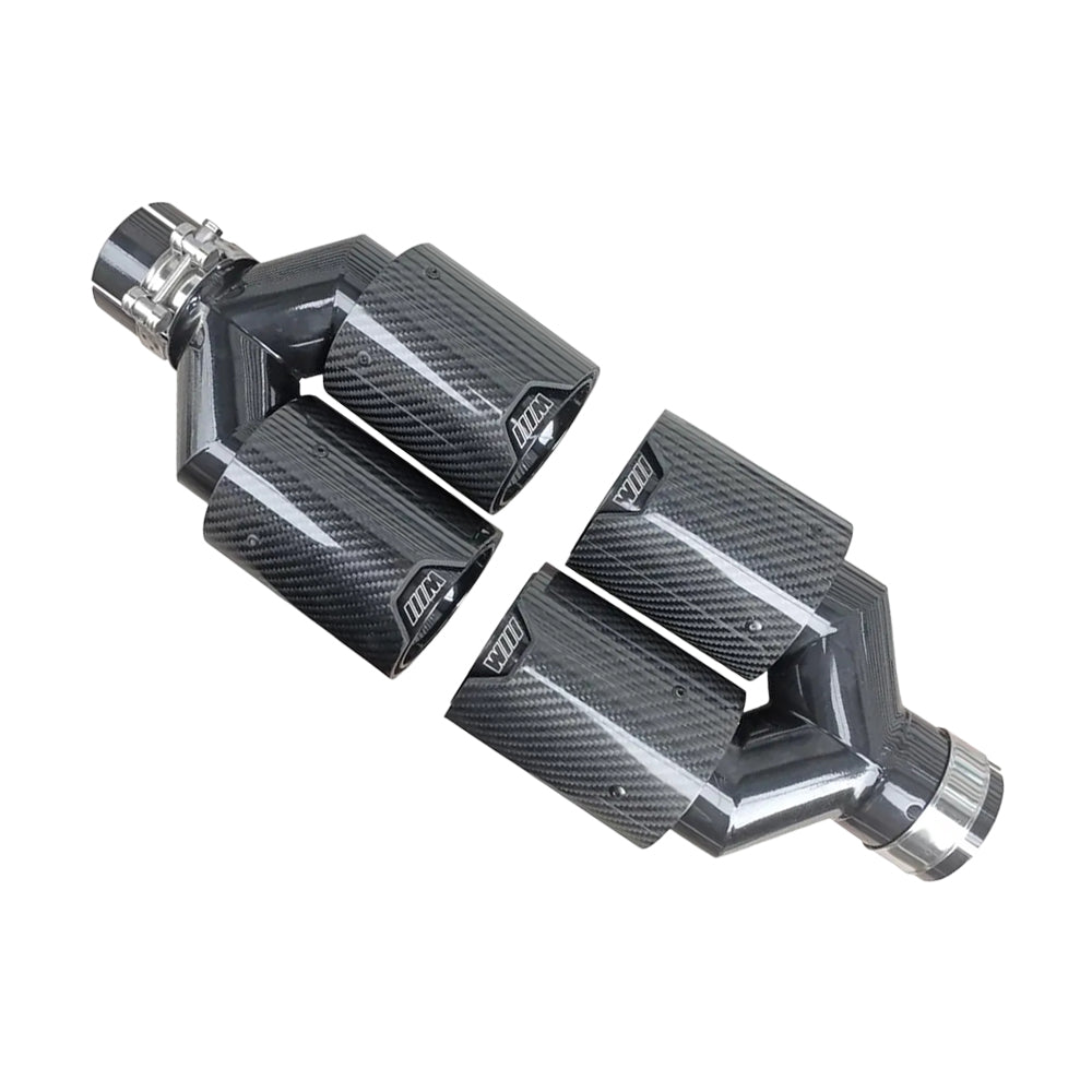 BMW UNIVERSAL DUAL CARBON FIBER EXHAUST TIPS