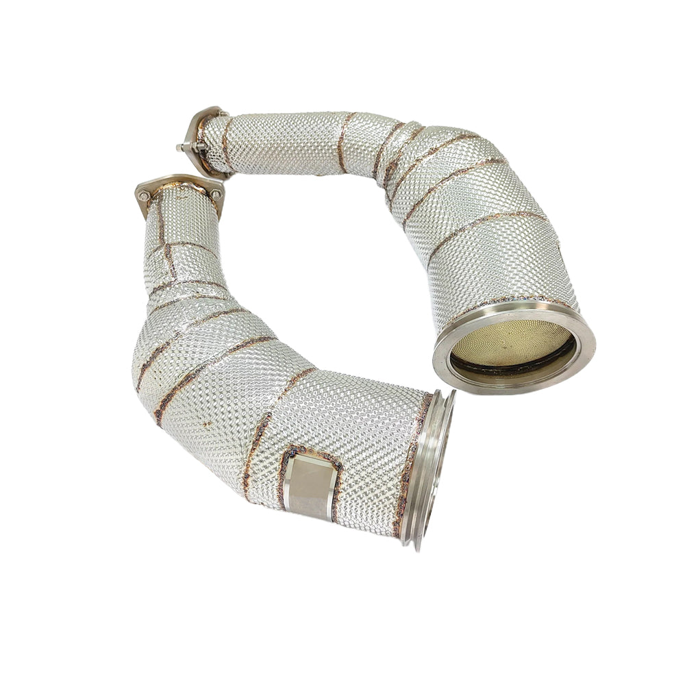 AUDI RS6 C8 & RS7 C8 HIGH FLOW CATTED HEAT SHIELD DOWNPIPE