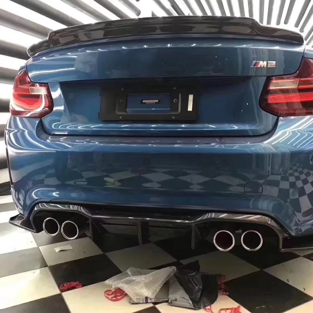 BMW M2 F87 CARBON FIBER 3 PIECE REAR DIFFUSER