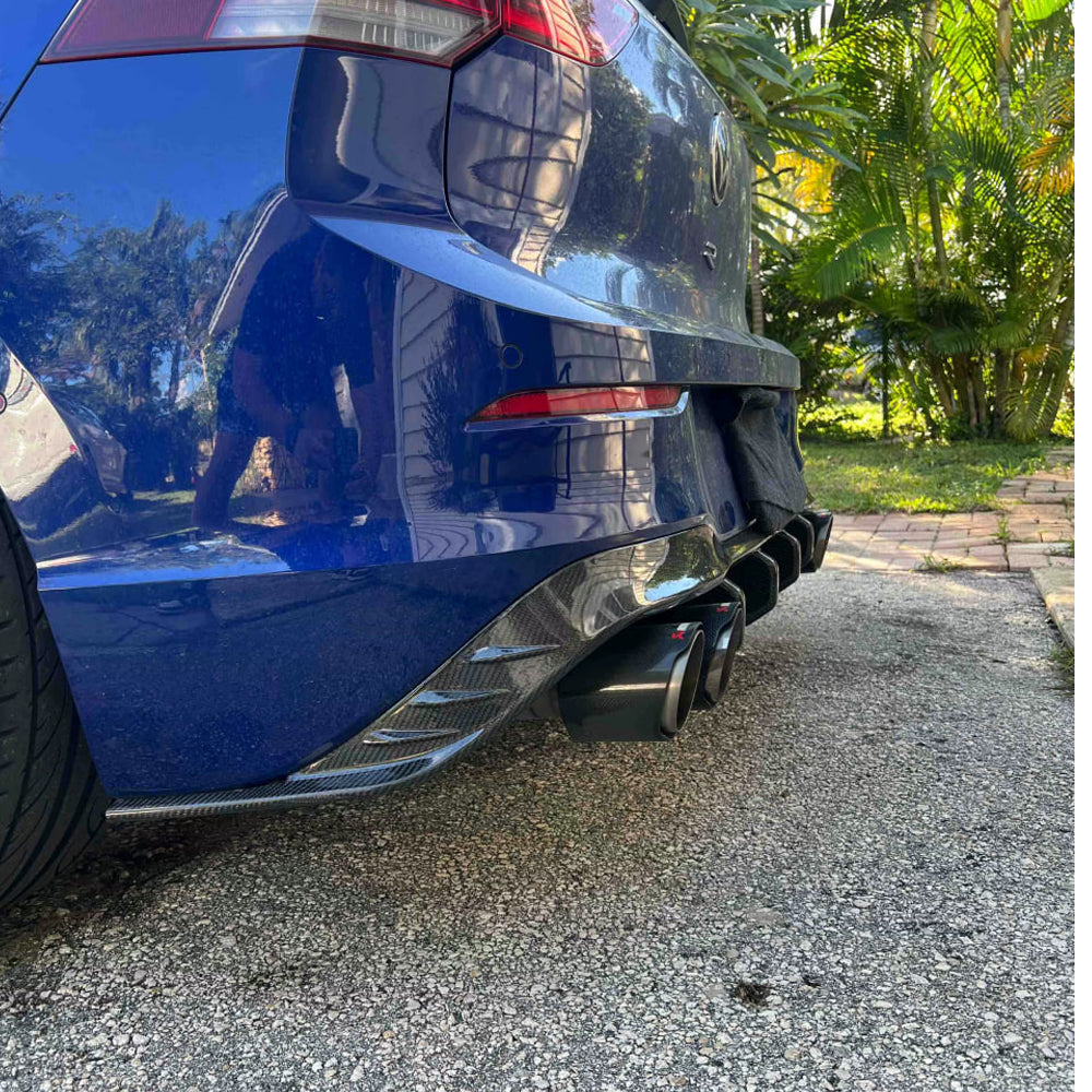VOLKSWAGEN GOLF MK8 CARBON FIBER AERO REAR DIFFUSER