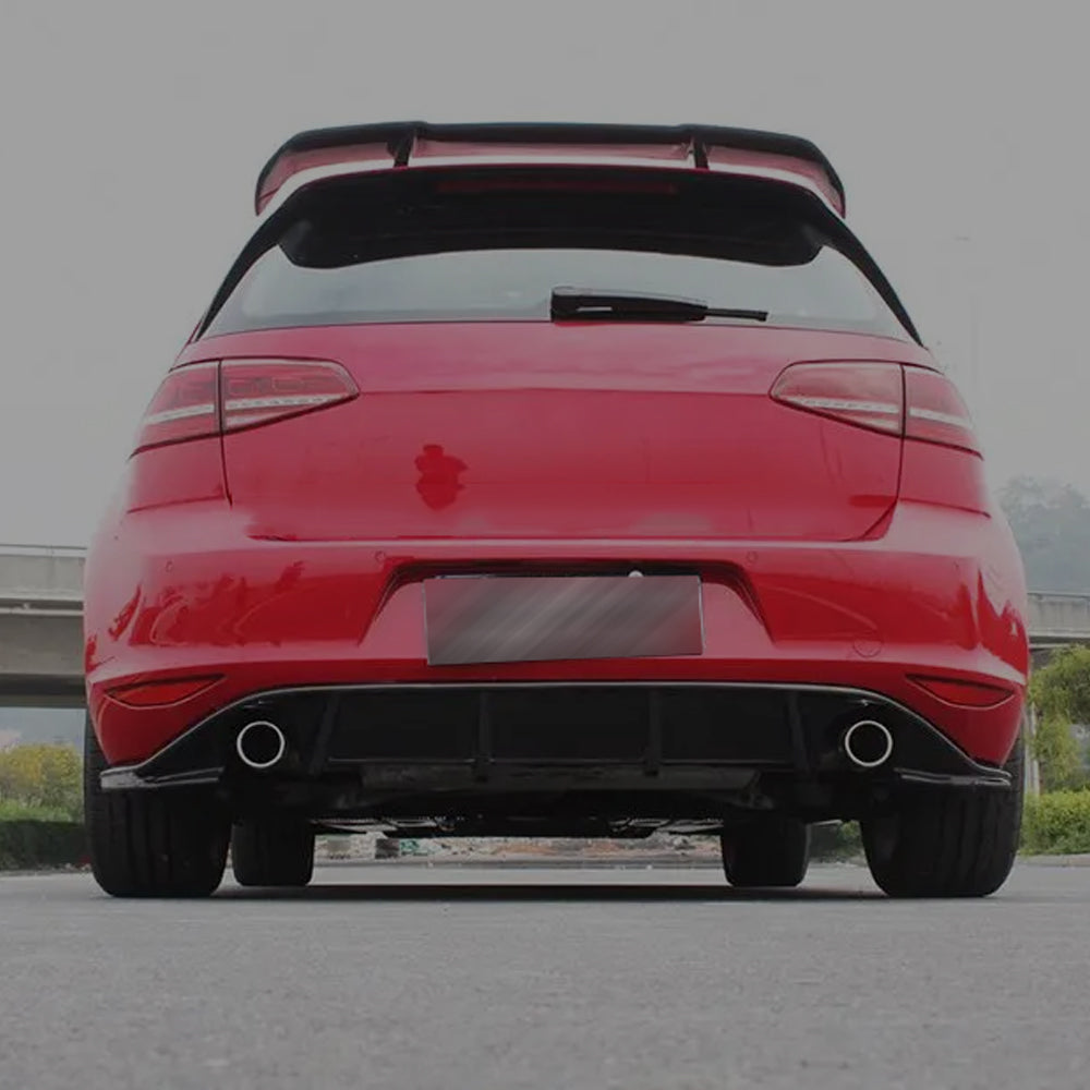 VOLKSWAGEN GOLF MK7 CARBON FIBER REAR DIFFUSER WITH DUAL EXAHUST