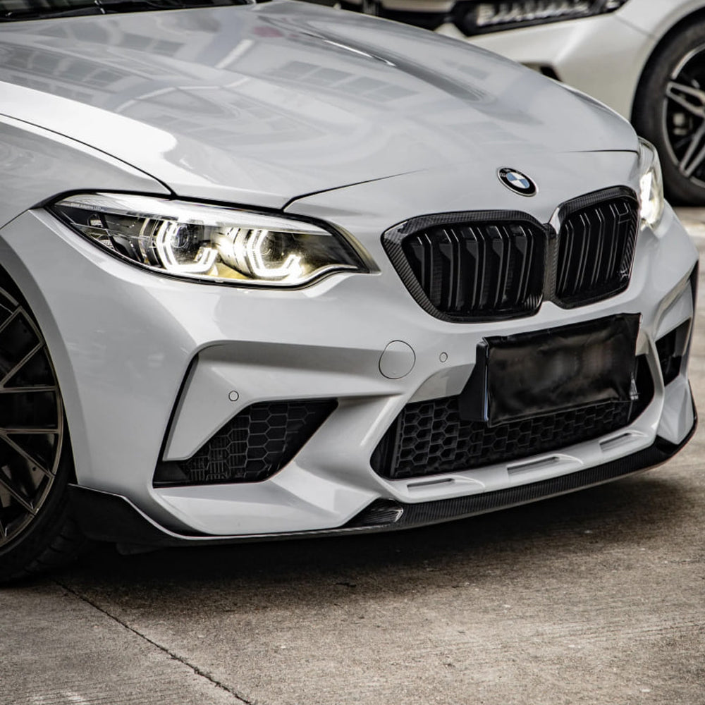 BMW M2 F87 & M2 F87 COMPETITION CARBON FIBER ONE PIECE FRONT SPLITTER