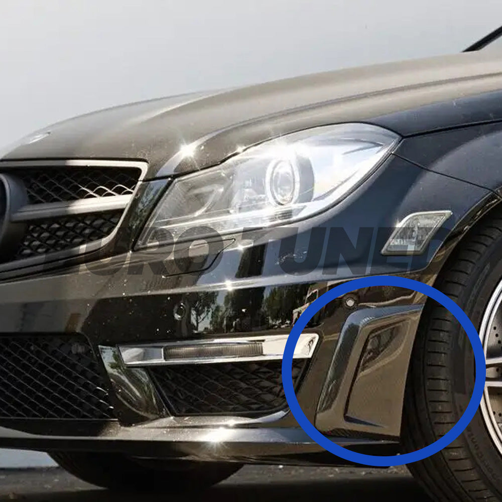 MERCEDES C63 W204 CARBON FIBER FRONT BUMPER AIR VENTS (2012-2014)