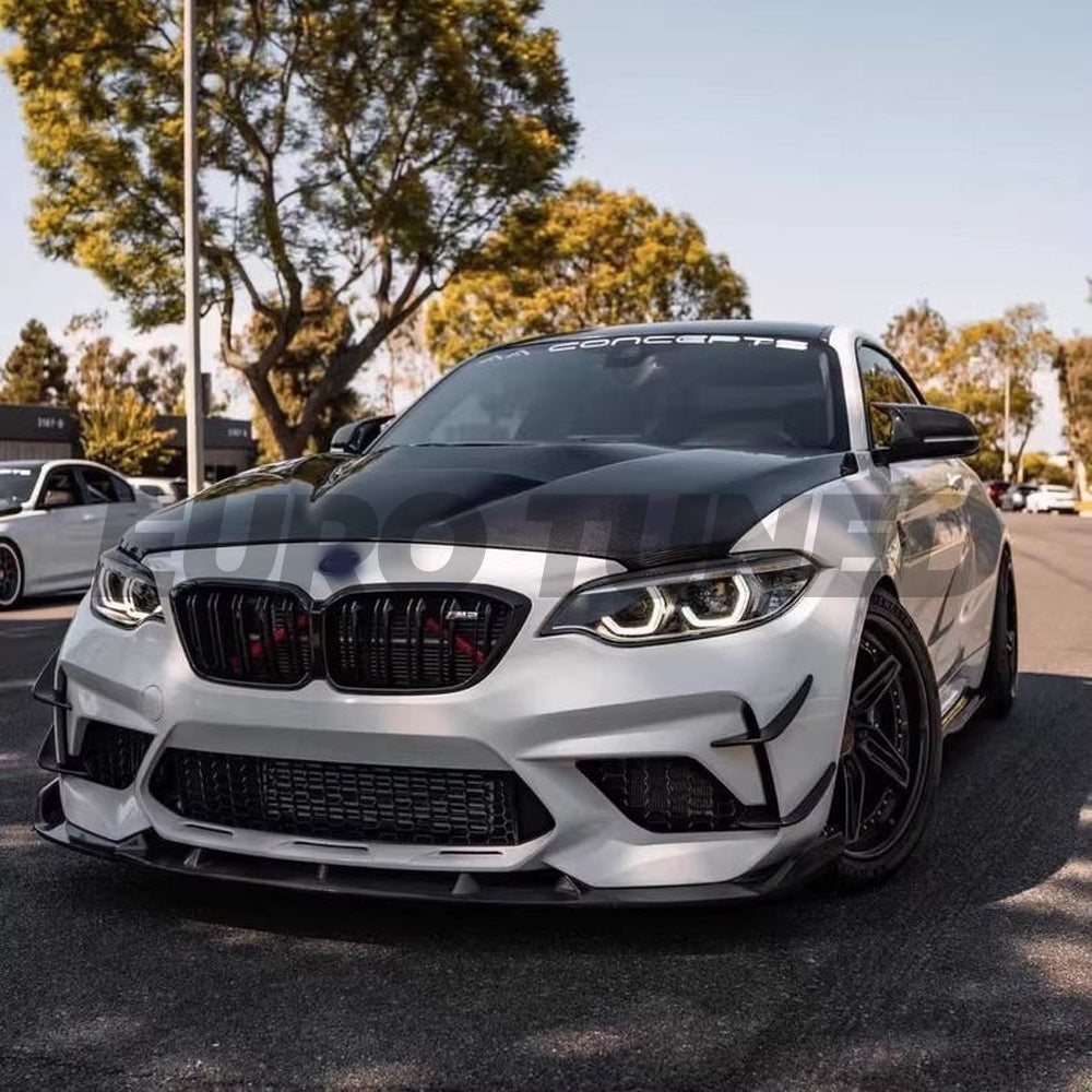 BMW M2 F87 CARBON FIBER FRONT BUMPER CANARDS