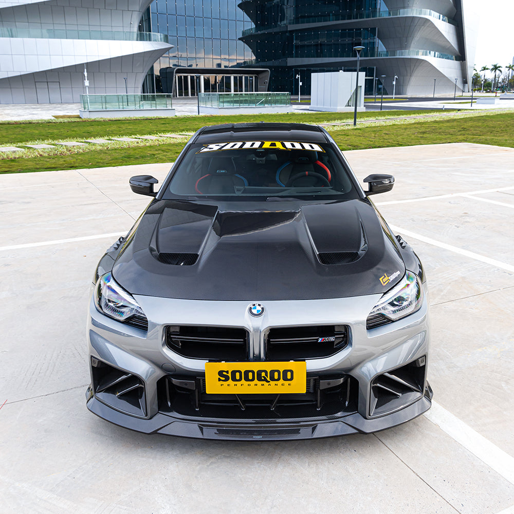 SOOQOO BMW 2 Series G42 (2021+) / M2 G87 (2023+) Pre-Preg Carbon Fibre Vented Hood