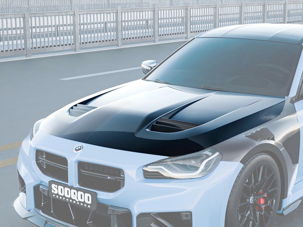 SOOQOO BMW 2 Series G42 (2021+) / M2 G87 (2023+) Pre-Preg Carbon Fibre Vented Hood