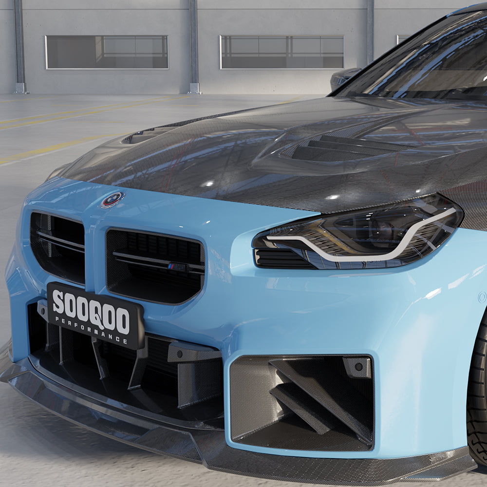 SOOQOO BMW 2 Series G42 (2021+) / M2 G87 (2023+) Pre-Preg Carbon Fibre Vented Hood
