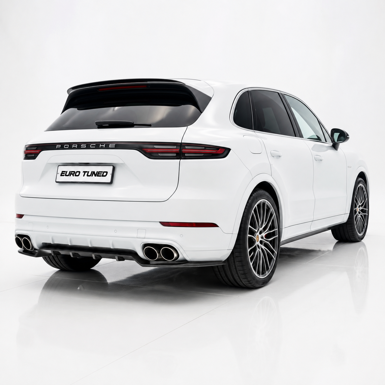 Porsche Cayenne Carbon Fiber Rear Bumper Diffuser (2018–2019)