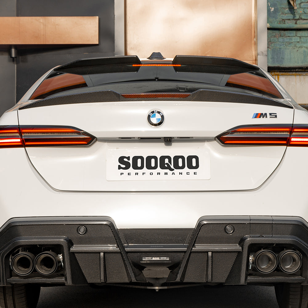 SOOQOO BMW M5 G90 / 5 Series G60 / i5 G60 Pre-Preg Carbon Fibre Trunk Spoiler (2024+)