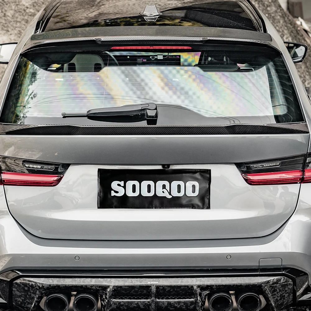 SOOQOO BMW M3 G81 / 3 Series G21 Touring Pre-Preg Carbon Fibre Rear Spoiler