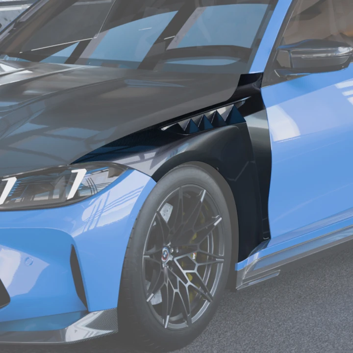 SOOQOO BMW M3 G80 / G81 Pre-Preg Carbon Fibre Front Side Fenders (2021+)