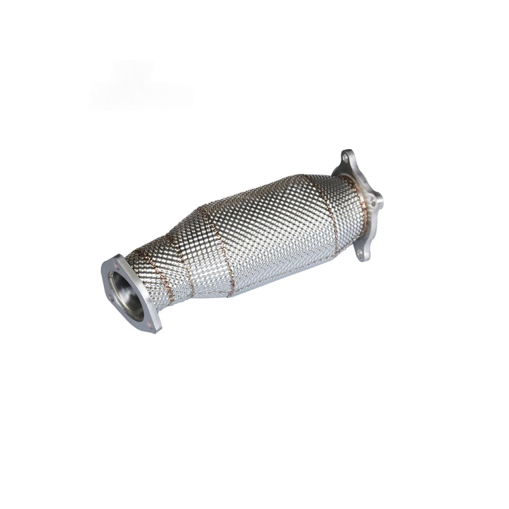 Audi A4 A5 B9 2.0 TFSI 200 cell catted downpipe angle view