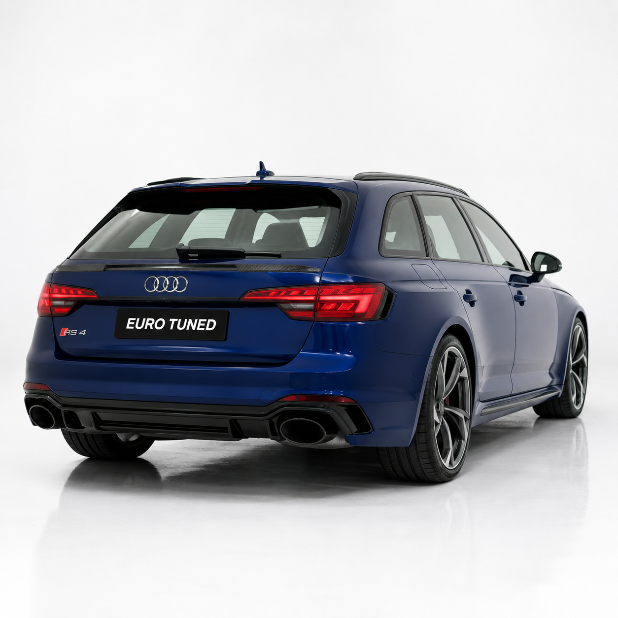 Audi A4 S4 RS4 B9 B9.5 Avant carbon fiber rear middle spoiler installed
