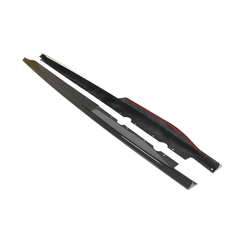 Audi R8 4S prepreg dry carbon fiber side skirt extensions
