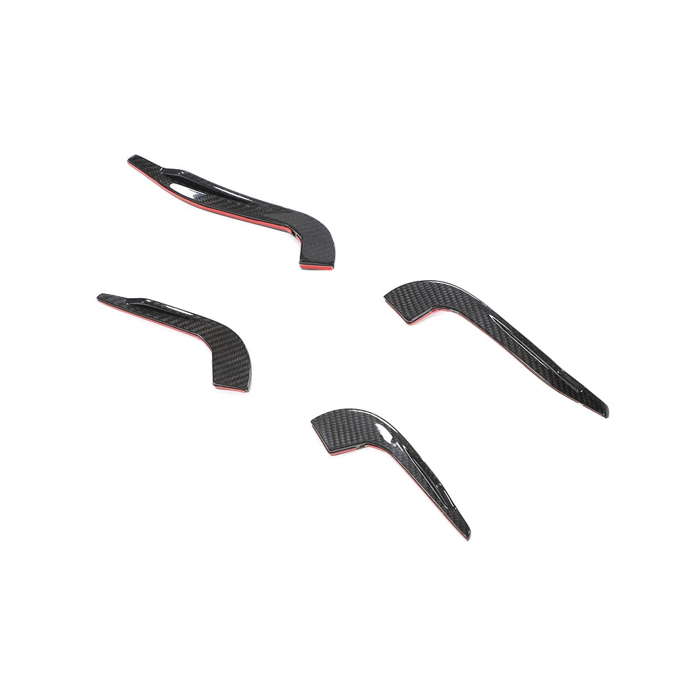 Audi RS3 8V LCI carbon fiber front bumper fins