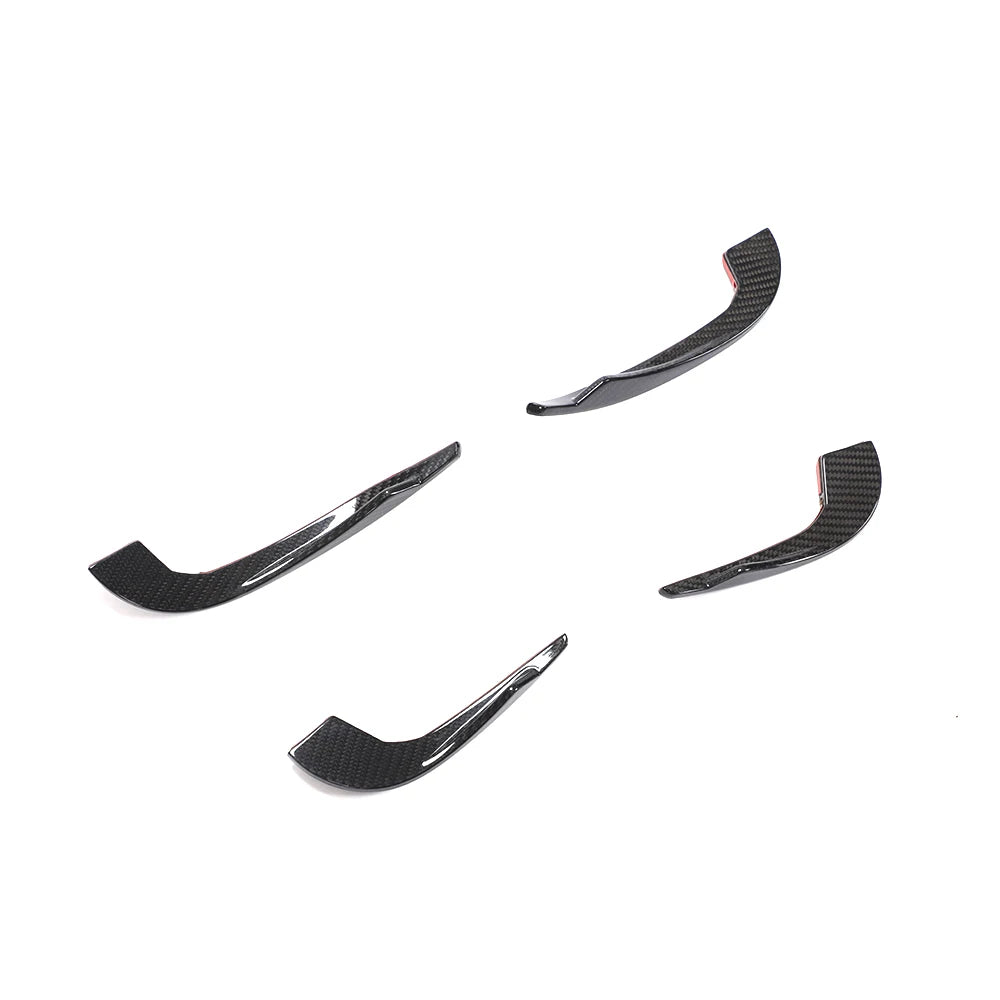 Audi RS3 8V LCI carbon fiber front bumper canard set