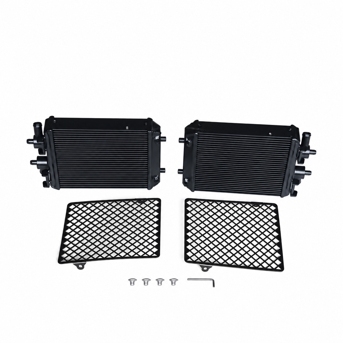 Audi RS3 8V TT RS 8S aluminum left and right auxiliary radiator kit with protective screens