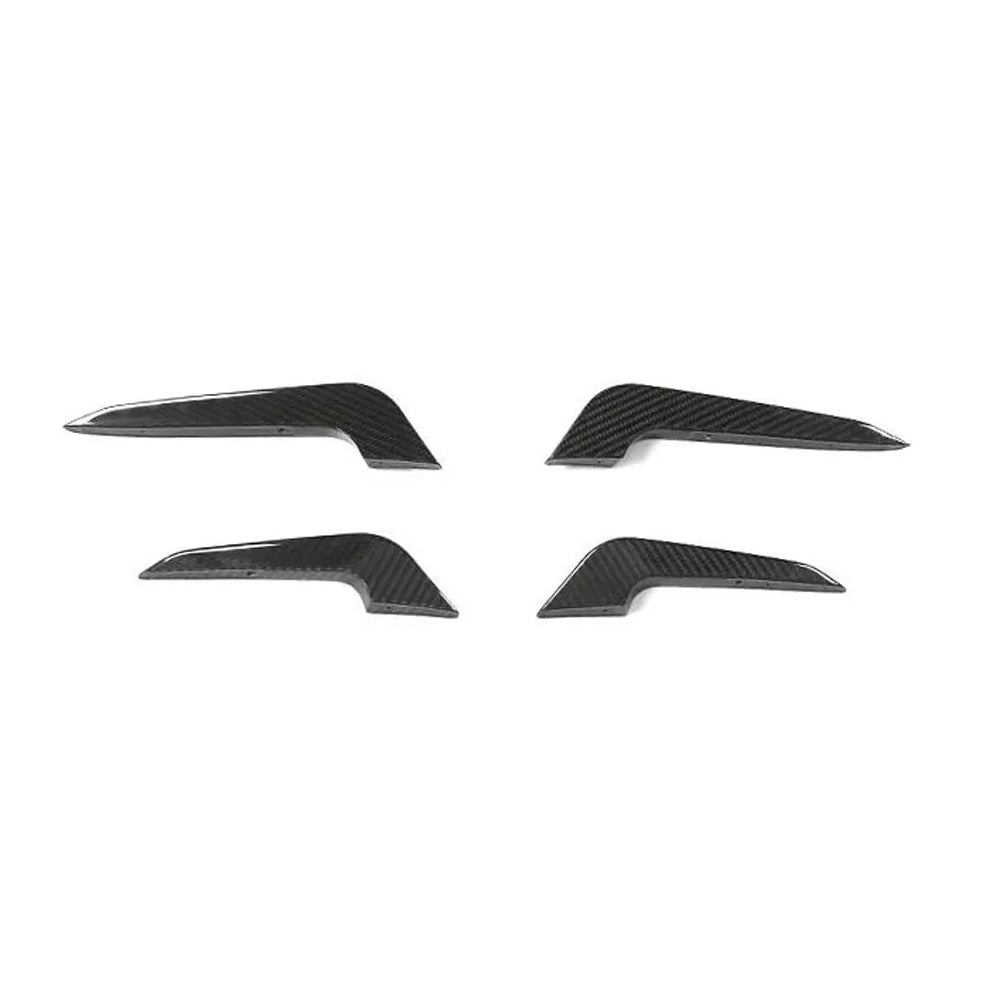 Audi RS3 8Y pre-facelift carbon fiber front bumper canards angle view