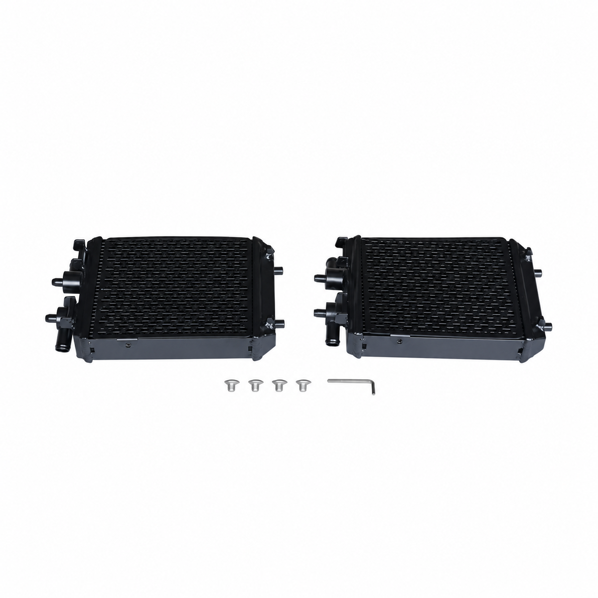 Audi RS3 8V TT RS 8S 2.5 TFSI left and right auxiliary radiator pair with installation hardware