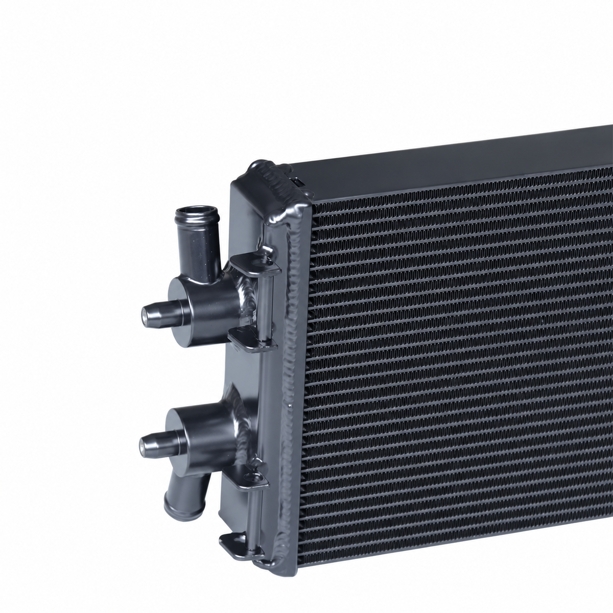 Audi RS3 TT RS auxiliary radiator end tank hose connections and cooling core detail