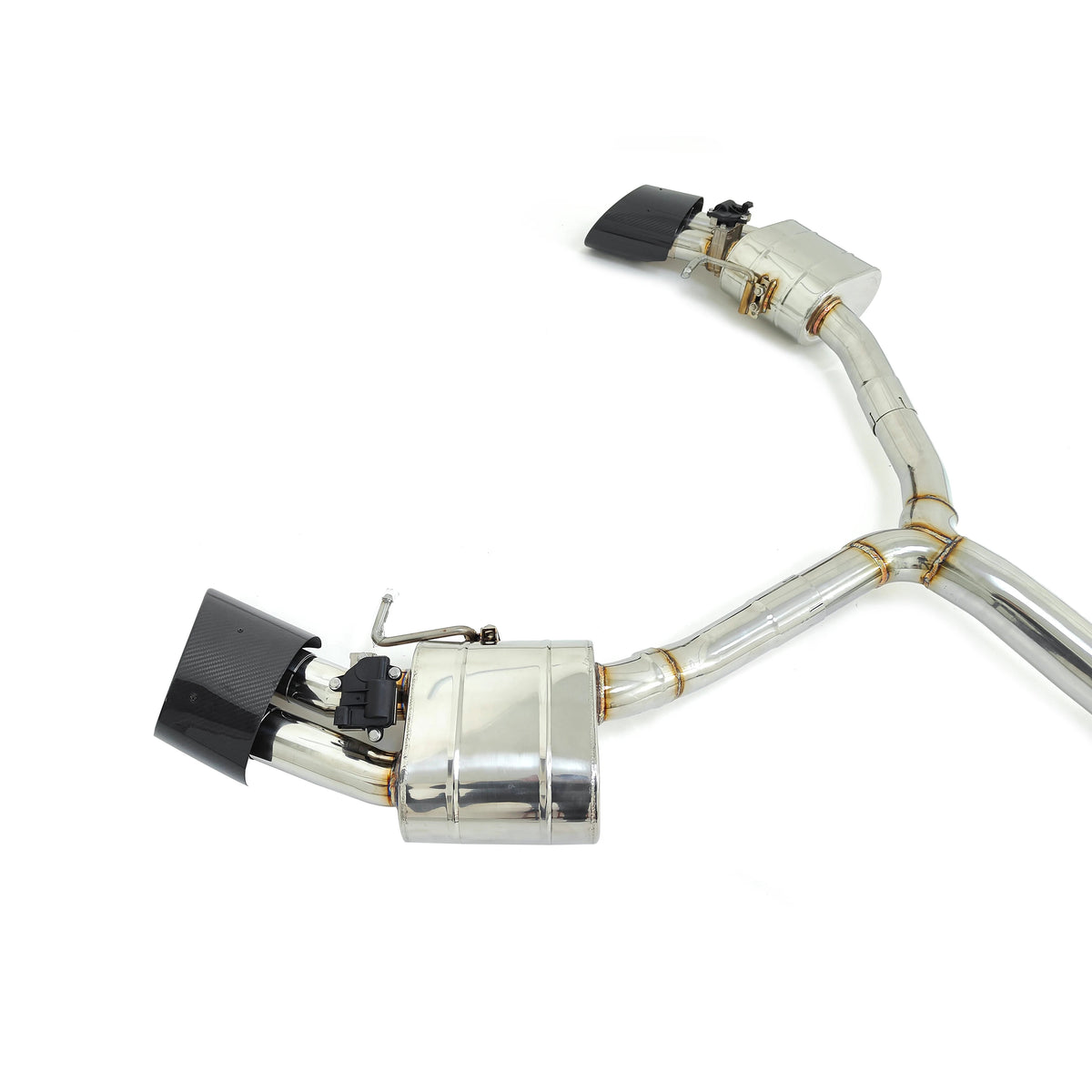 Audi RS4 B9 and RS5 B9 2.9T valved rear exhaust section with electronic valve actuators