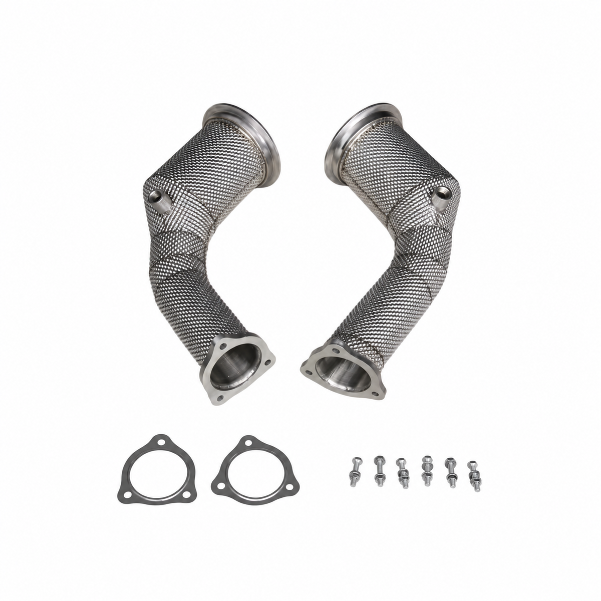 Audi RS4 B9 RS5 F5 catted downpipes without OPF with gaskets and installation hardware