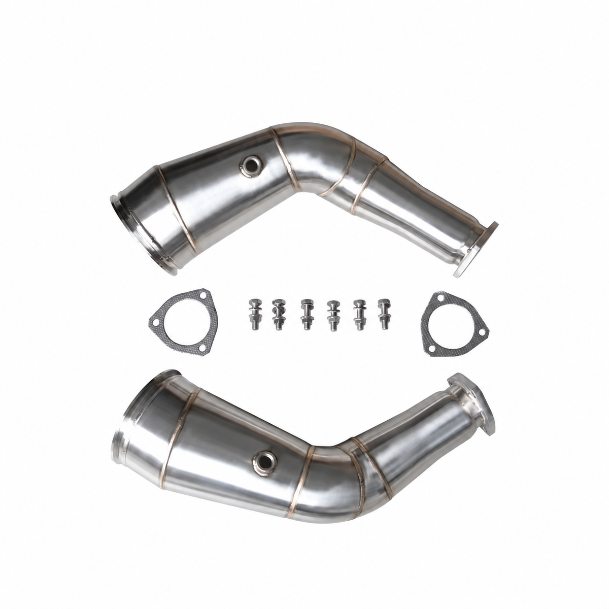 Audi RS6 C8 RS7 C8 4.0 TFSI catless downpipes without OPF with gaskets and installation hardware