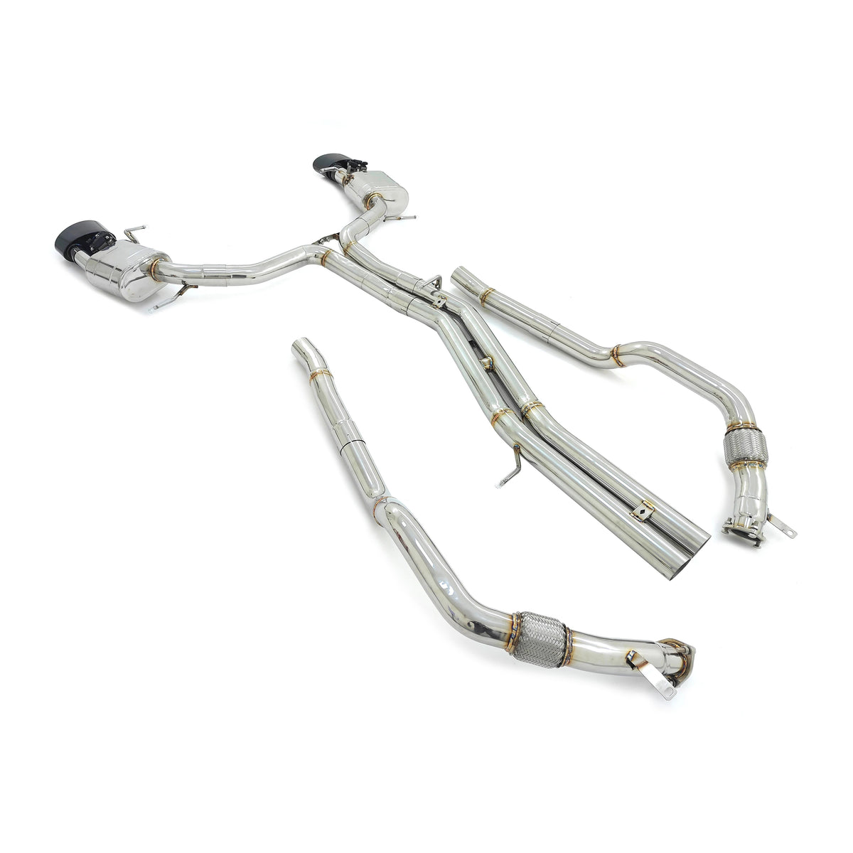 Audi RS6 C8 and RS7 C8 4.0T optional front exhaust pipes in 304 stainless steel
