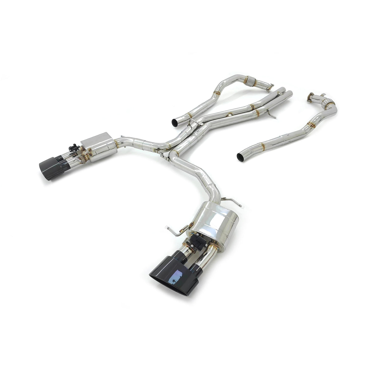 Audi RS6 C8 and RS7 C8 4.0T valved cat-back exhaust system in 304 stainless steel